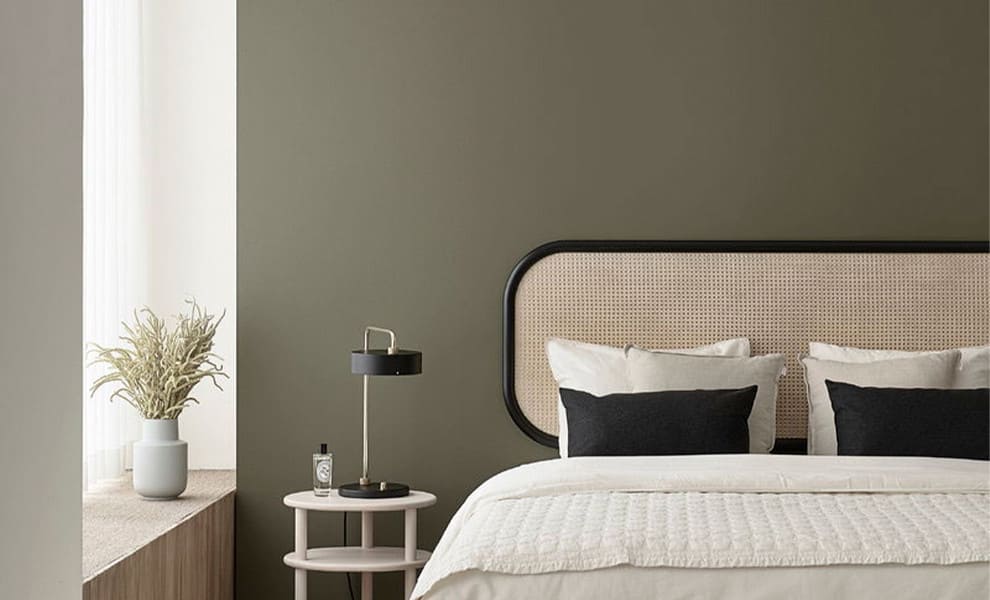 tendance couleur 2024 vert kaki chambre