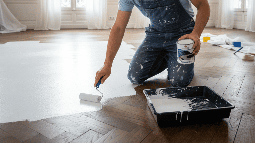 peinture parquet bois sublimbois application